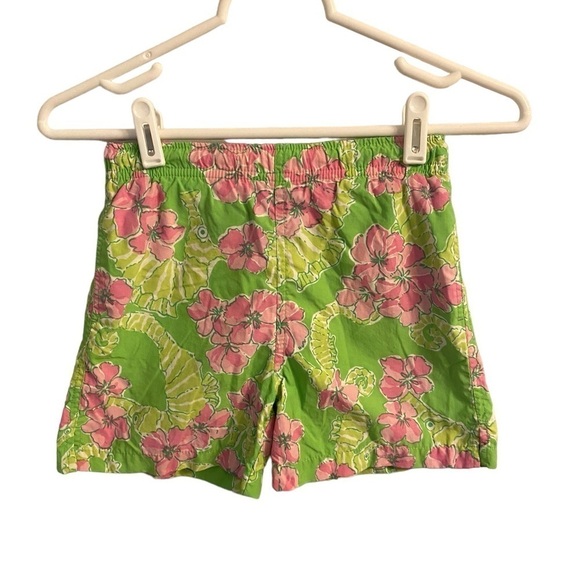 Lilly Pulitzer Boy’s Swim junior Capri Trunks seahorses, pink and green size 4-5 - Picture 1 of 11